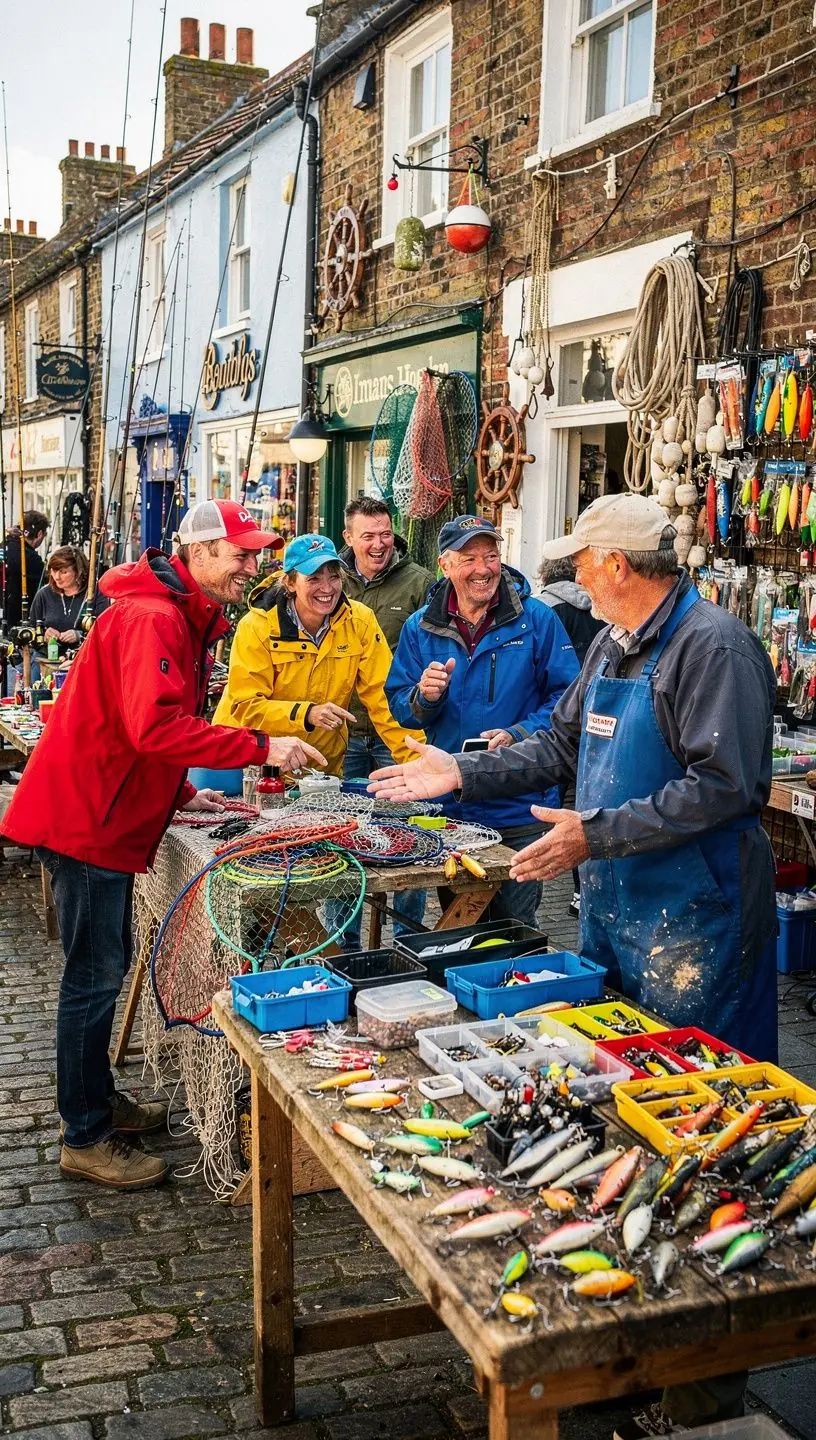 A group of friends enjoying a fishing trip, smiling as they pose with their catch of the day by the riverbank.